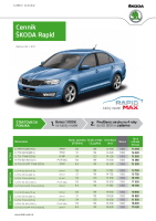 Skoda Rapid - cennik 01-2013 